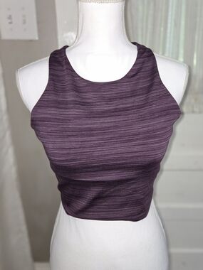 Athleta Heathered Lavender Tank Top with Logo